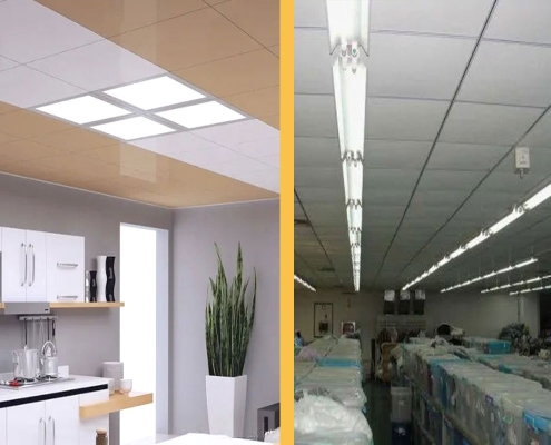 LEDパネルライトと蛍光管ランプの対照的な違い