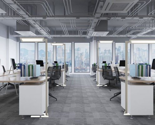 360st FS0008 kantoor vloerstaande LED-verlichting voor Frankfurt, Duitsland